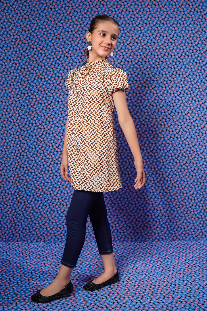 Printed Georgette Top - Wear Ochre
