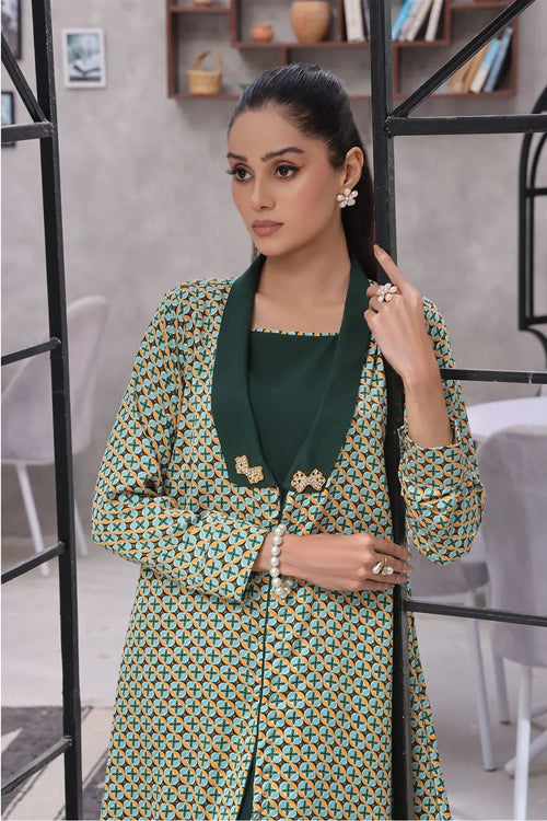 Best Women's Printed Georgette Women's 2 Pc Suit - Wear Ochre -