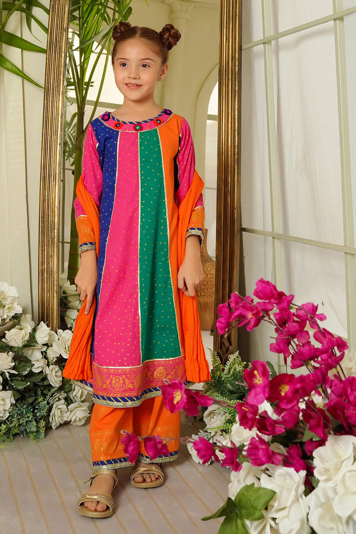 Cotton Printed 3 Pc Suit - Wear Ochre