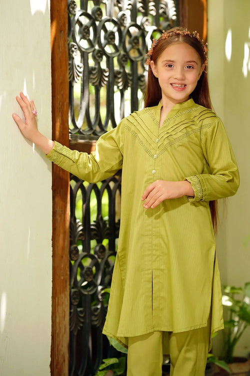Best Dobby Cotton Embellished 2 Pc Suit - Wear Ochre -
