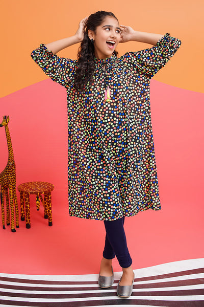 Printed Georgette Midi Dress