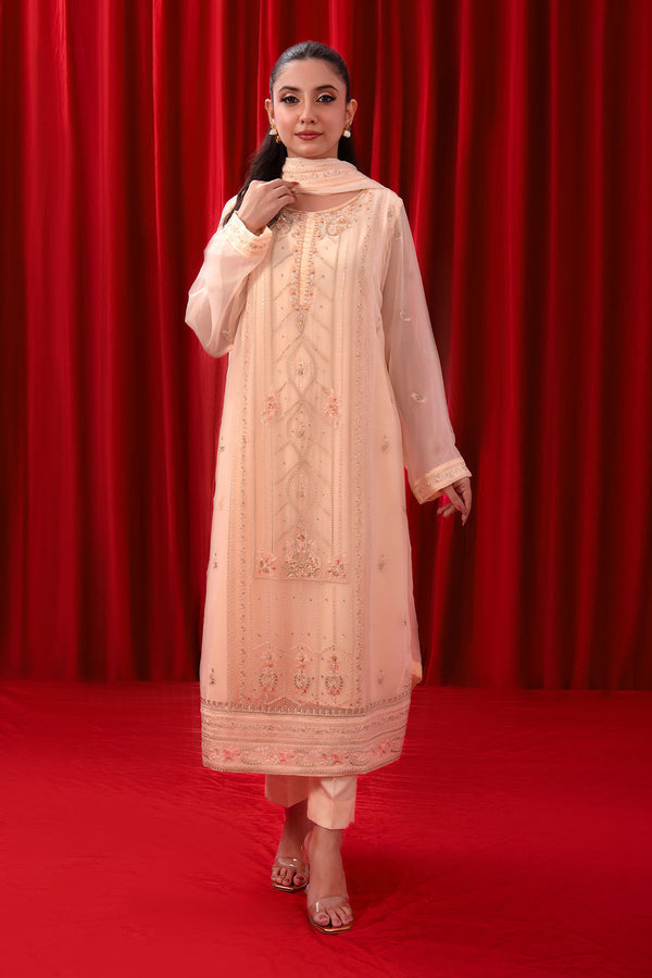 Chiffon Adda + Embroidered 3 Pc Suit