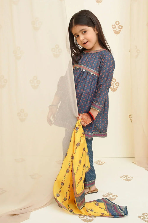 Best Swiss Lawn Digital Printed 3 Pc Suit - Wear Ochre -