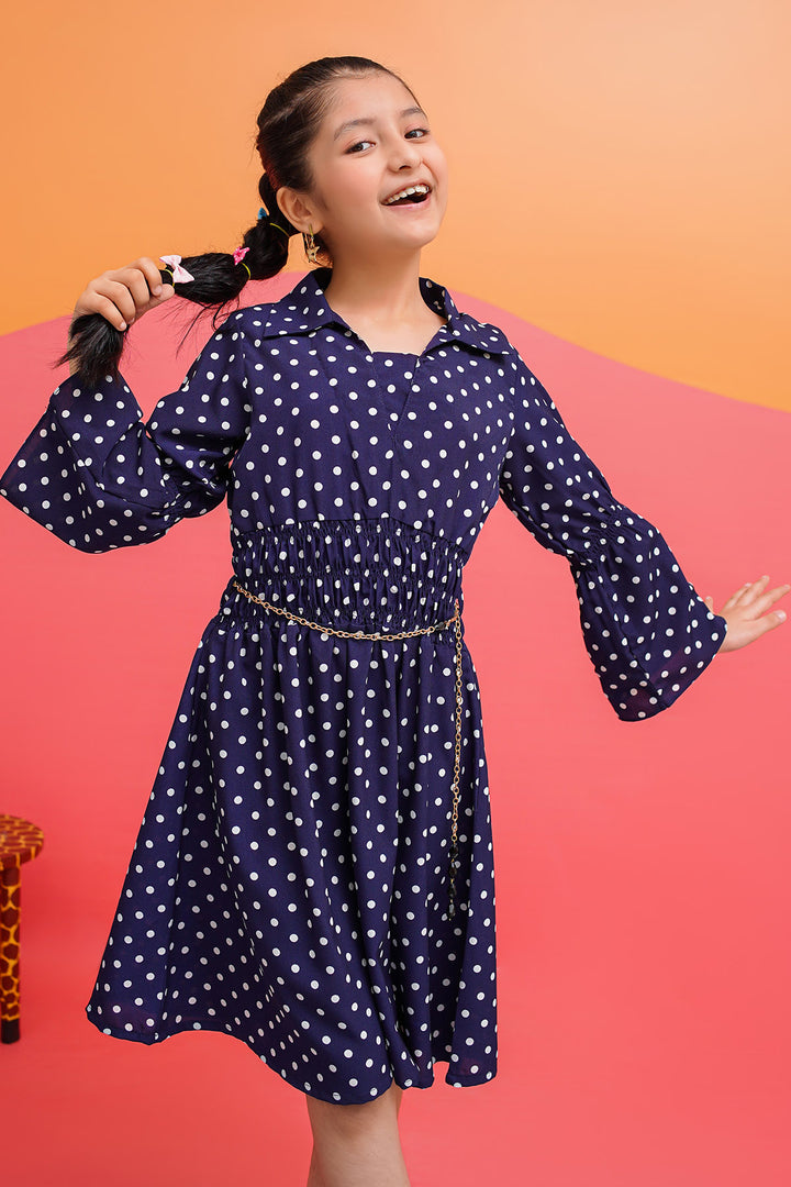 Printed Georgette Midi Dress - Wear Ochre