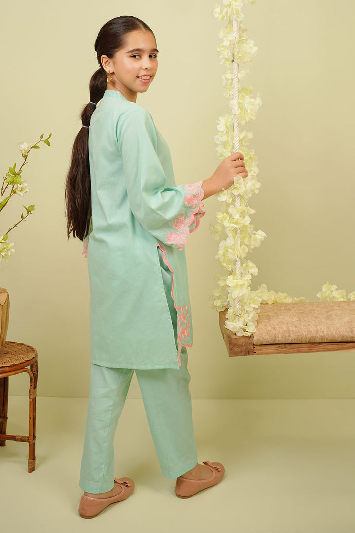 Cotton Embroidered 2 Pc Suit - Wear Ochre