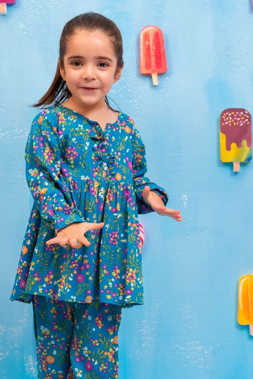 Best Printed Boski Linen 2 Pc Suit - Wear Ochre -