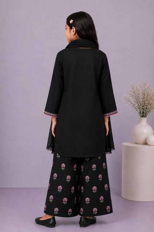 Cotton Embroidered 3 Pc Suit