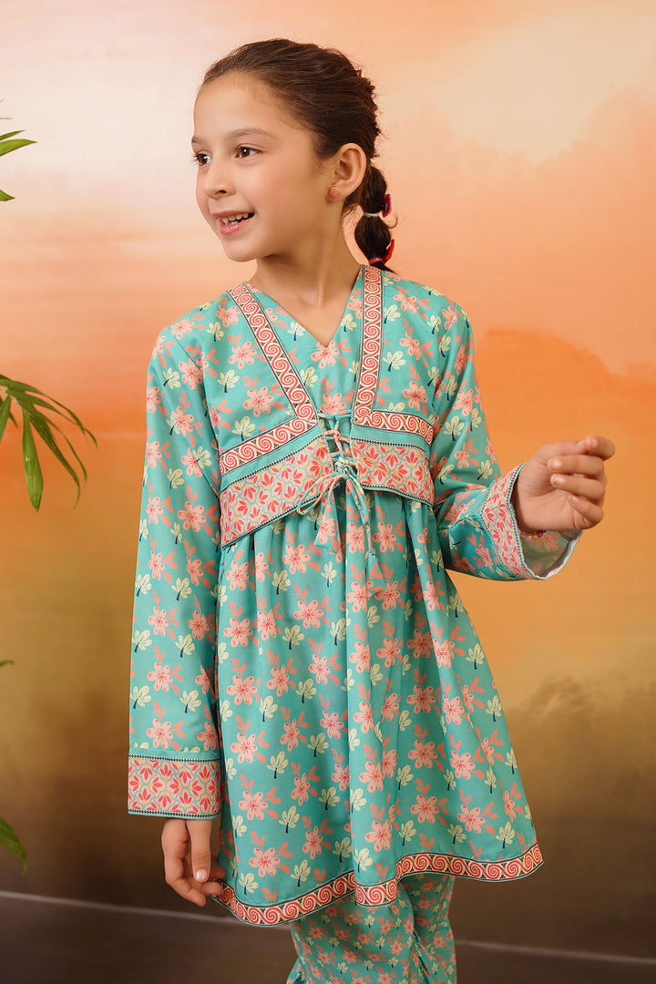 Swiss Lawn Digital Printed 2 Pc Suit - Wear Ochre