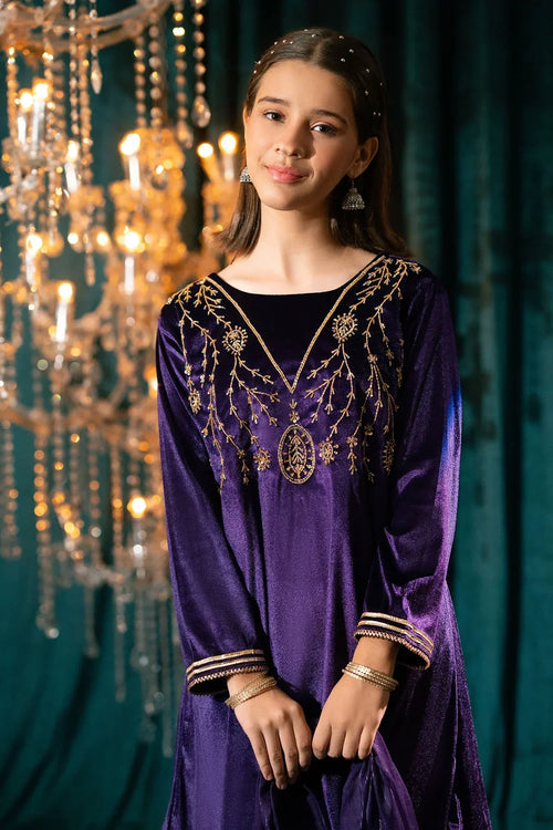 Best Velvet Hand Adda Work 3 Pc Suit - Wear Ochre -
