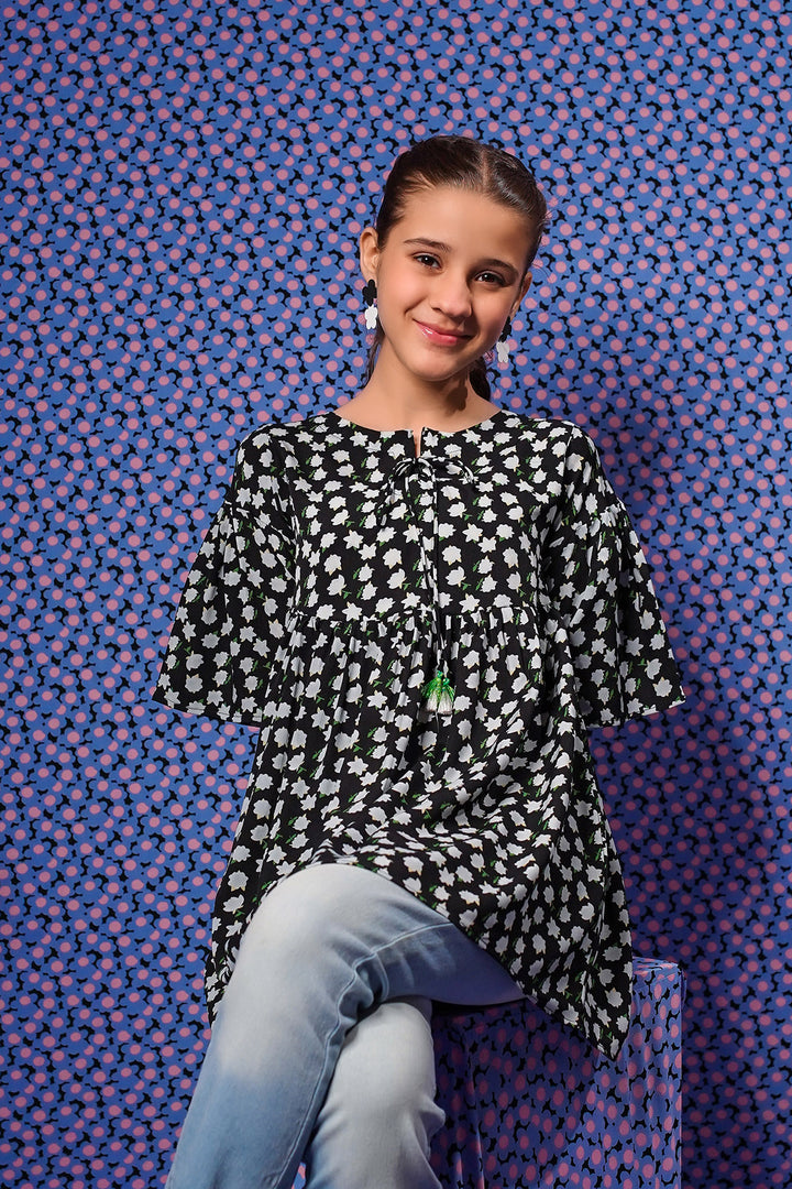 Printed Georgette Top - Wear Ochre