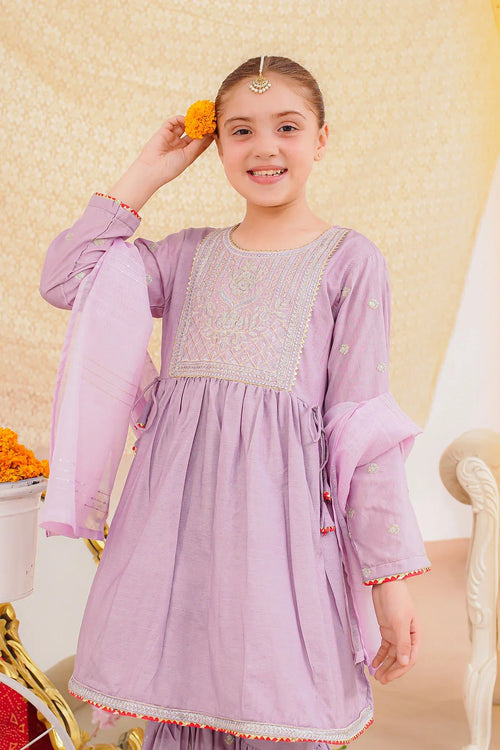 Best Cotton Silk Embroidered 3 Pc Suit - Wear Ochre -