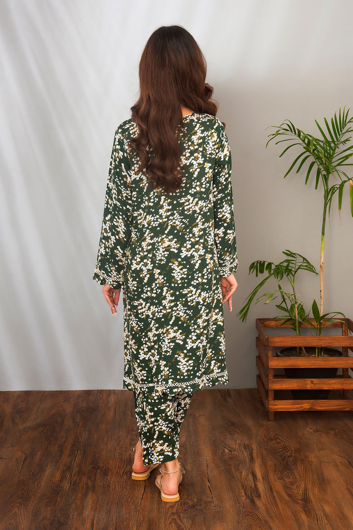 Swiss Lawn Digital Printed 2 Pc Suit - Wear Ochre