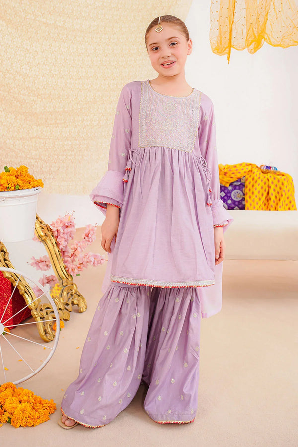 Best Cotton Silk Embroidered 3 Pc Suit - Wear Ochre -