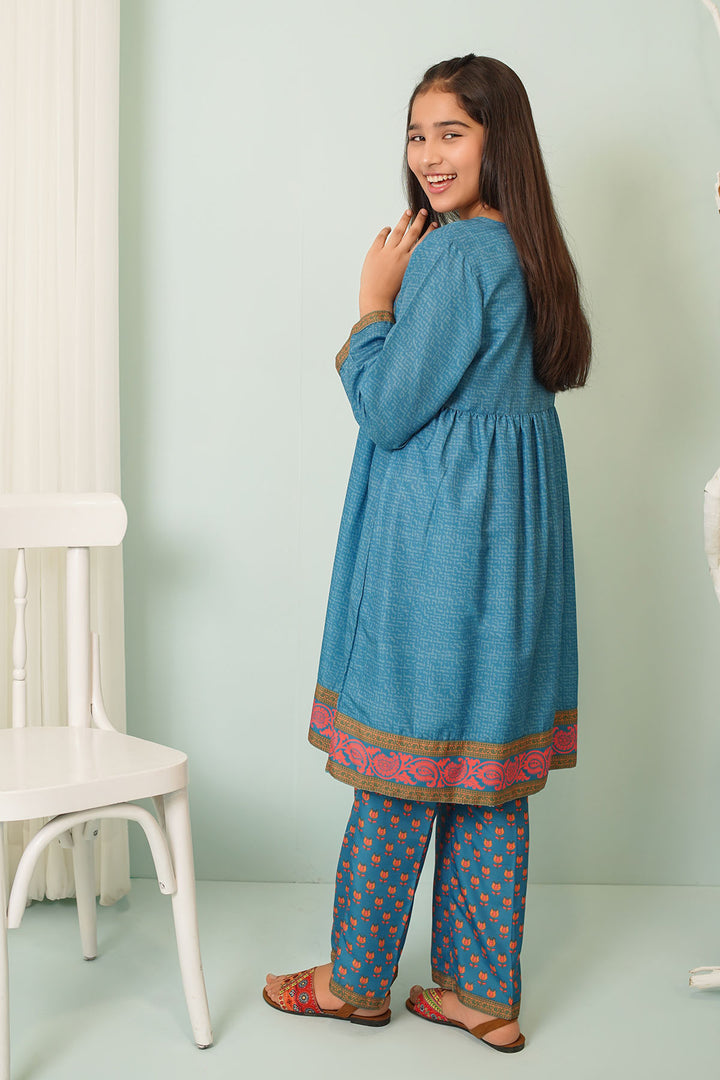 Swiss Lawn Printed 2 Pc Suit - Wear Ochre