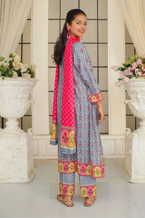 Best Swiss Lawn Digital Printed 3 Pc Suit - Wear Ochre -