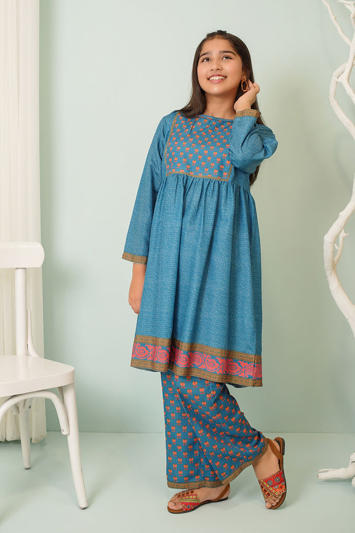 Swiss Lawn Printed 2 Pc Suit - Wear Ochre