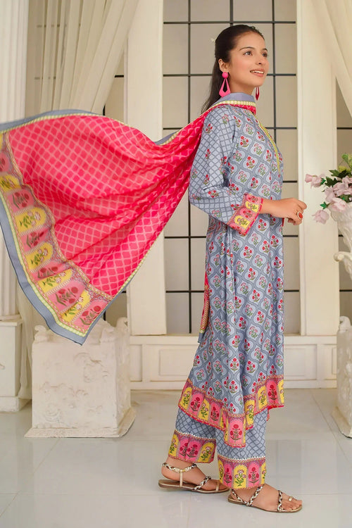 Best Swiss Lawn Digital Printed 3 Pc Suit - Wear Ochre -