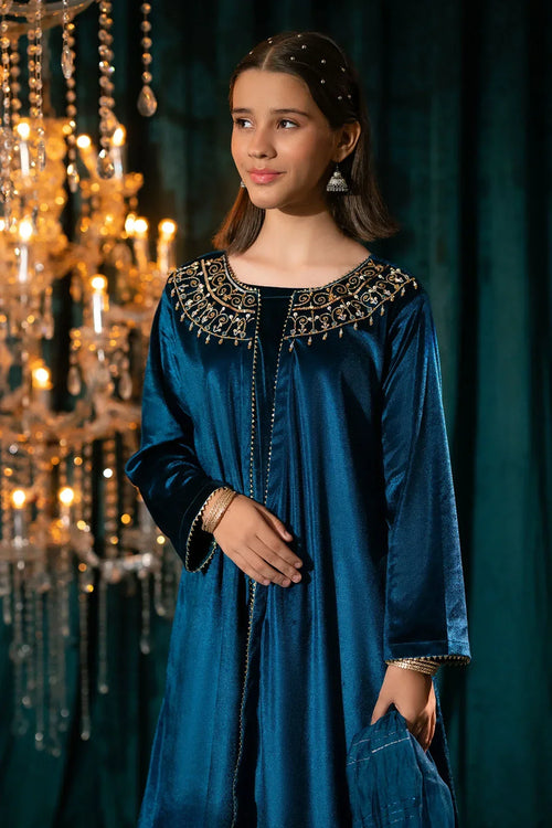 Best Velvet Hand Adda Work 3 Pc Suit - Wear Ochre -