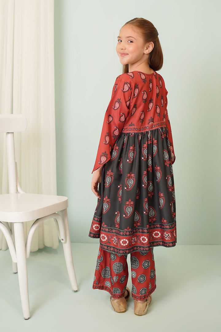 Swiss Lawn Printed 2 Pc Suit - Wear Ochre