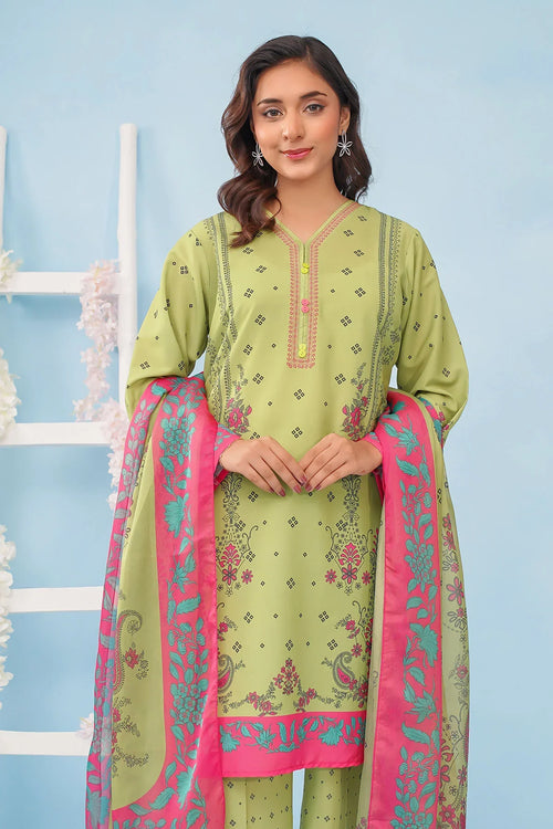 Best Women's Poly Lawn Digital Printed 3 Pc Suit - Wear Ochre -