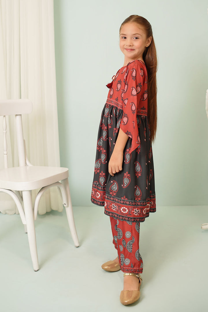 Swiss Lawn Printed 2 Pc Suit - Wear Ochre