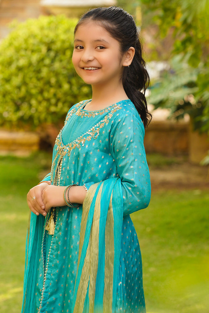 Jacquard Hand Adda Work 3 Pc Suit - Wear Ochre