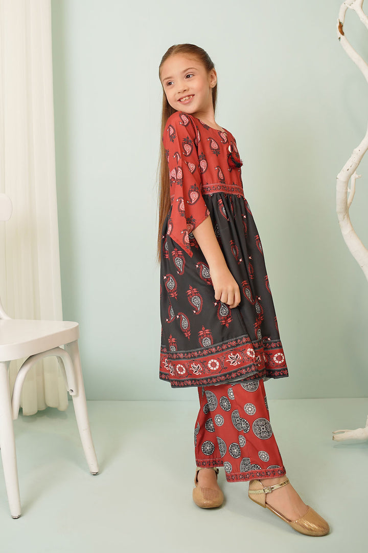 Swiss Lawn Printed 2 Pc Suit - Wear Ochre