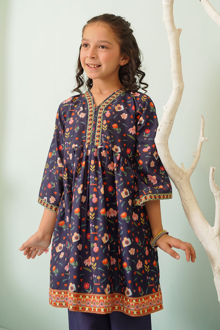 Swiss Lawn Digital Printed 2 Pc Suit - Wear Ochre