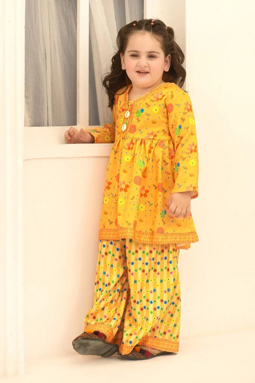 Best Herringbone Digital Printed 2 Pc Suit - Wear Ochre -