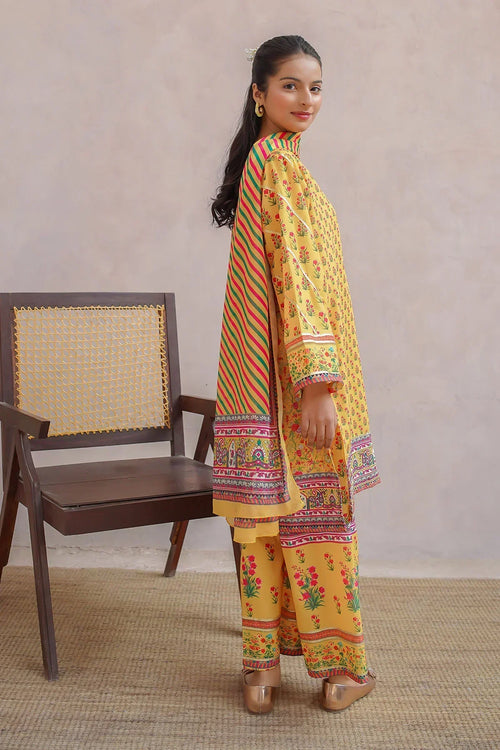 Best Swiss Lawn Digital Printed 3 Pc Suit - Wear Ochre -