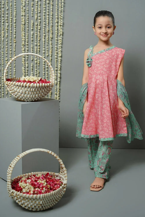 Poly Lawn Digital Printed 3 Pc Suit - Wear Ochre