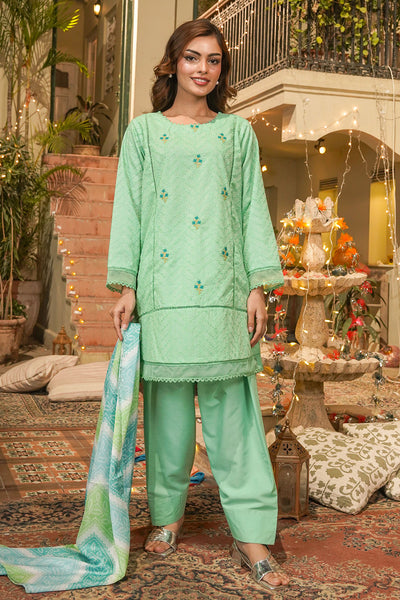 Chikankari Embroidered 3 Pc Suit