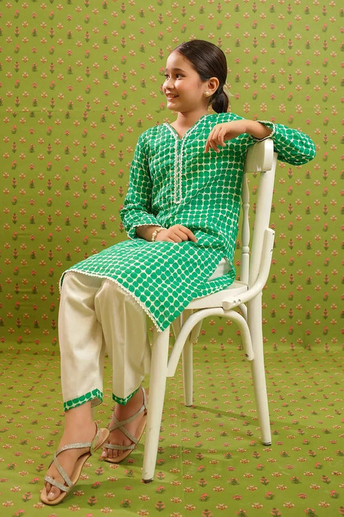 Poly Lawn Printed 2 Pc Suit - Wear Ochre
