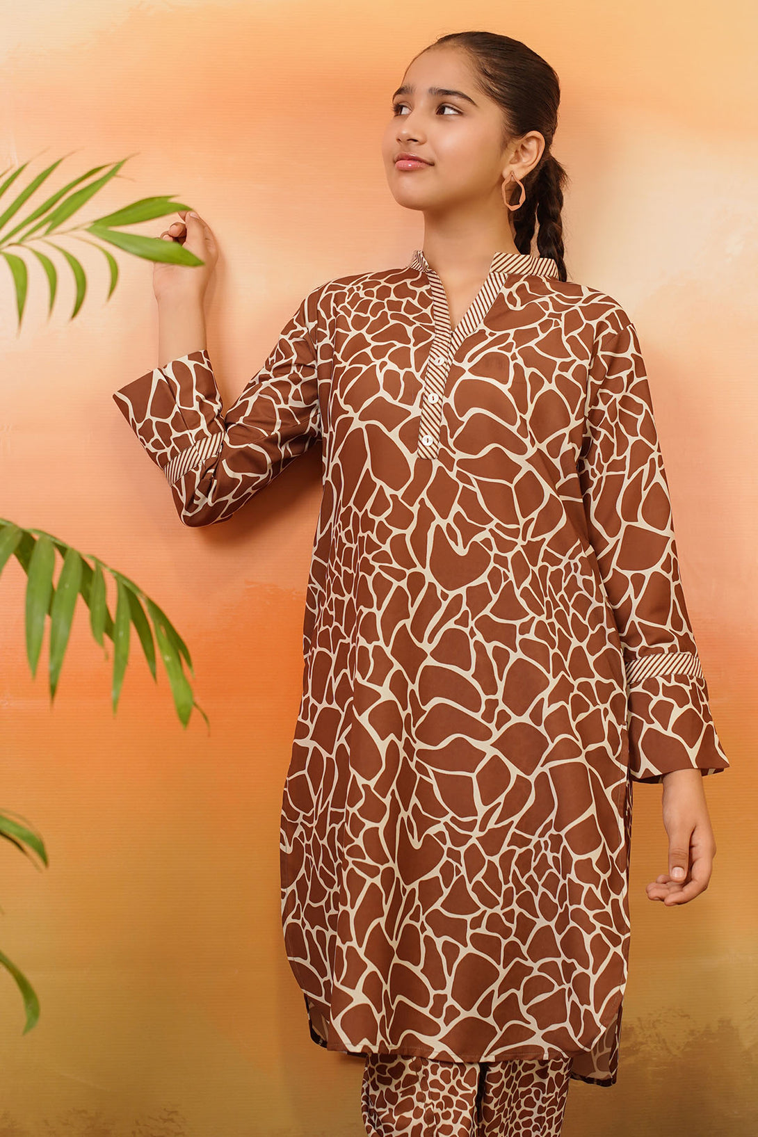 Swiss Lawn Printed 2 Pc Suit - Wear Ochre
