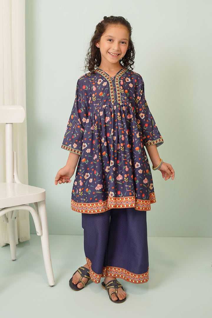 Swiss Lawn Digital Printed 2 Pc Suit - Wear Ochre