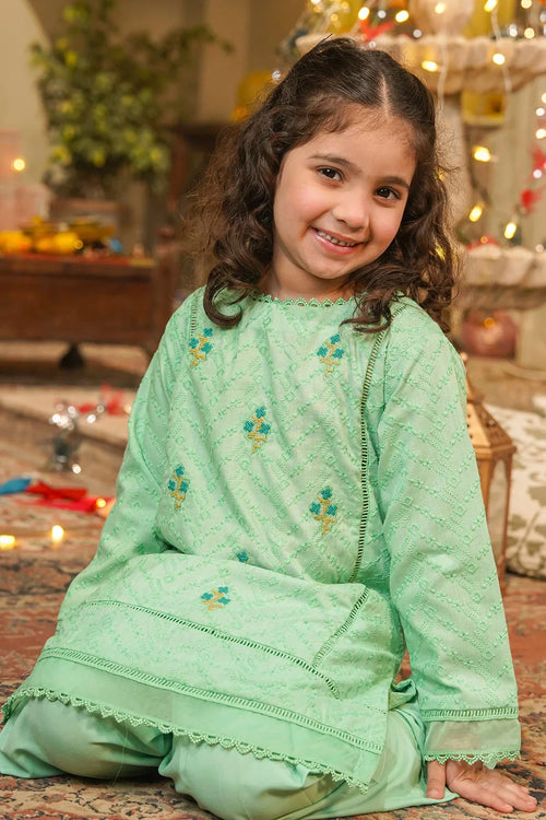 Best Chikankari Embroidered 3 Pc Suit - Wear Ochre -