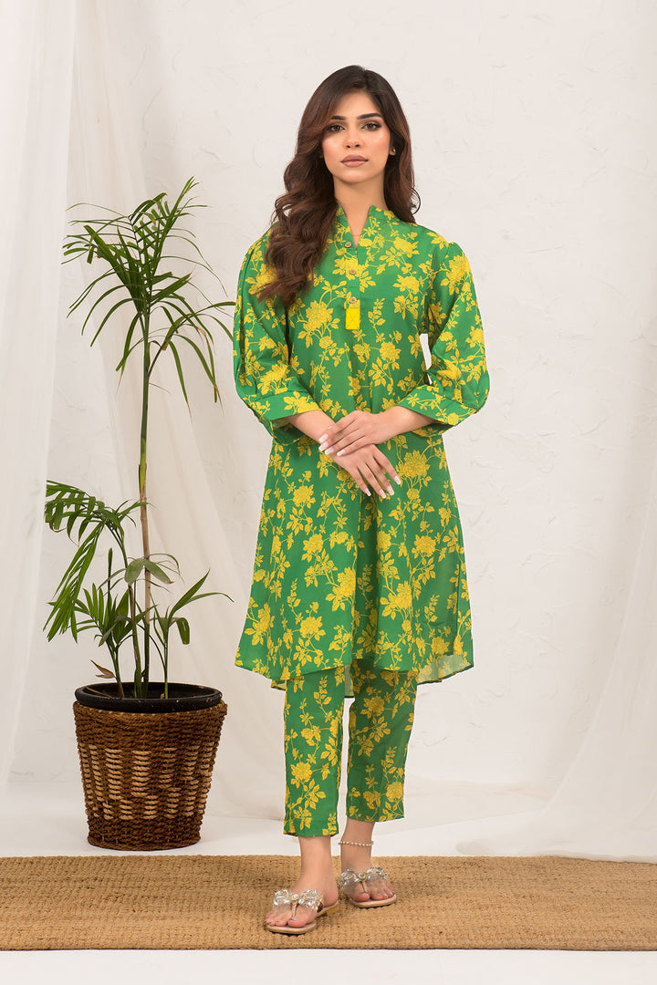Swiss Lawn Digital Printed 2 Pc Suit - Wear Ochre