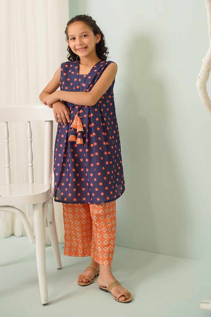 Swiss Lawn Digital Printed 2 Pc Suit - Wear Ochre