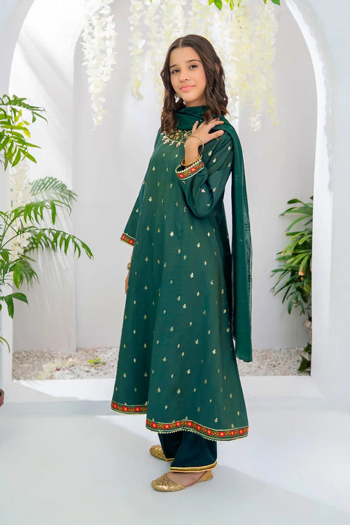 Best Cotton Jacquard Hand Adda Work 3 Pc Suit - Wear Ochre -