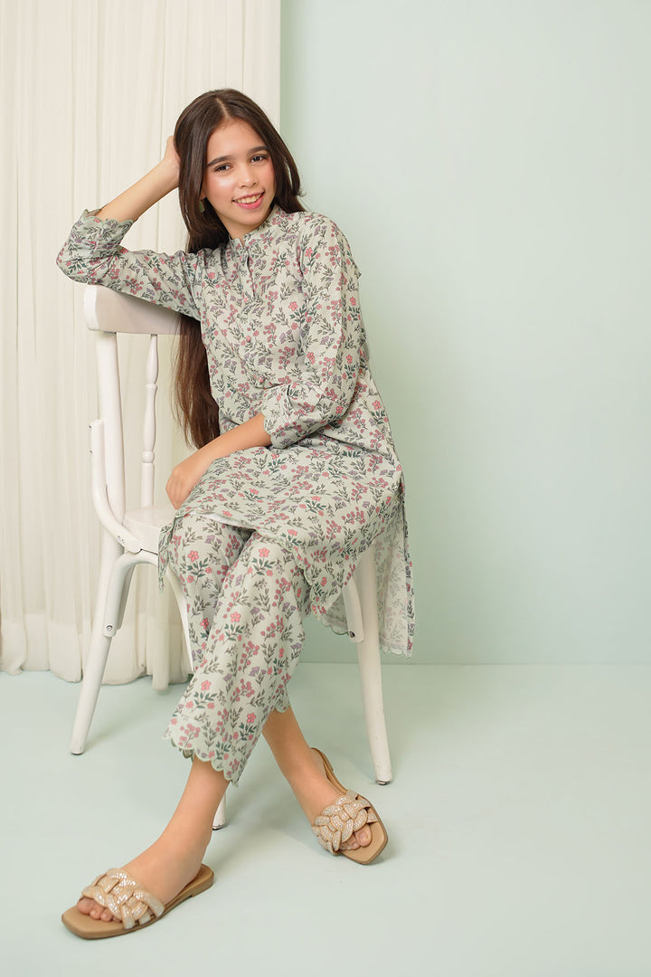 Swiss Lawn Printed 2 Pc Suit - Wear Ochre
