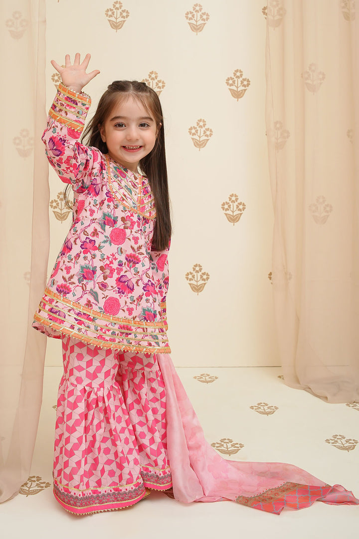Swiss Lawn Digital Printed 3 Pc Suit - Wear Ochre