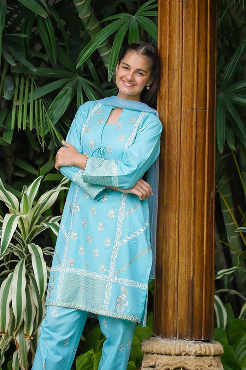 Best Cotton Printed 3 Pc Suit - Wear Ochre -