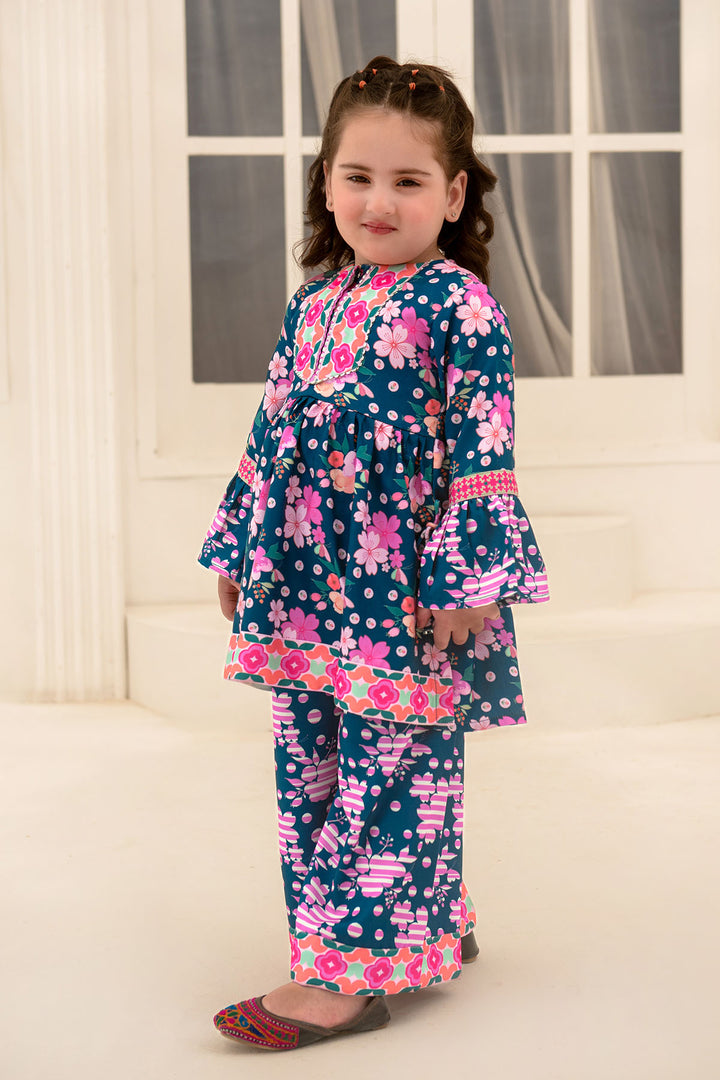 Herringbone Digital Printed 2 Pc Suit - Wear Ochre