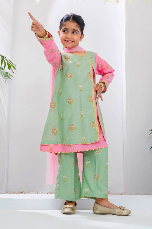 Best Cotton Silk Printed 3 Pc Suit - Wear Ochre -