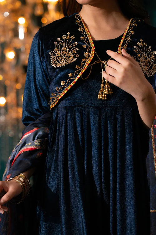 Best Velvet Hand Adda Work 3 Pc Suit - Wear Ochre -