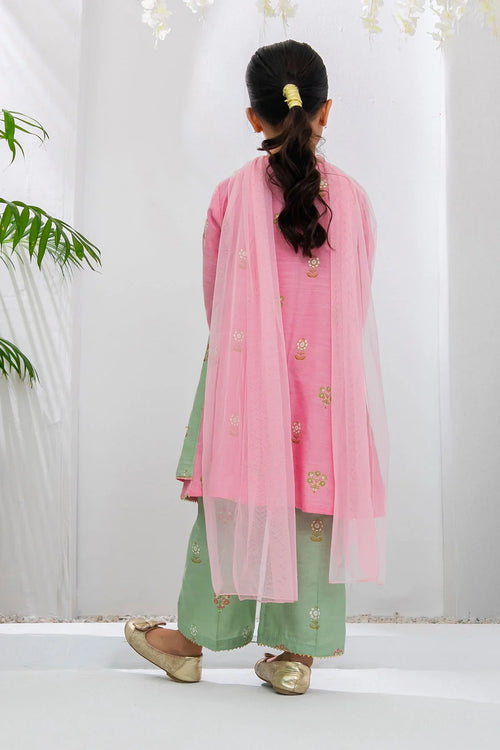 Best Cotton Silk Printed 3 Pc Suit - Wear Ochre -