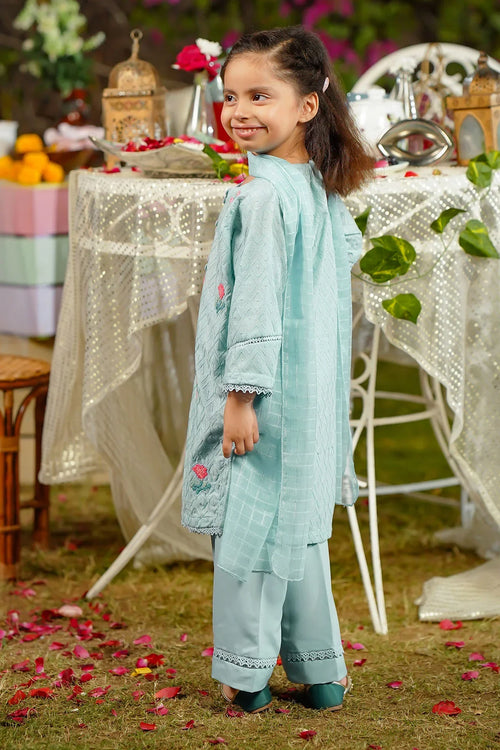 Best Chikankari Embroidered 3 Pc Suit - Wear Ochre -