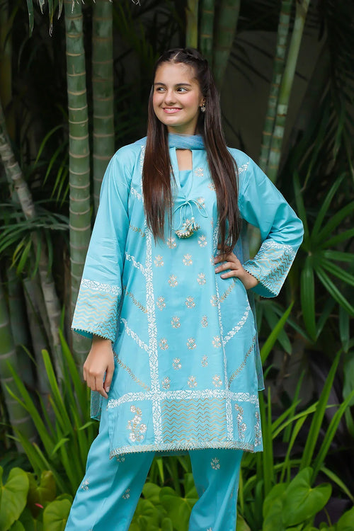 Best Cotton Printed 3 Pc Suit - Wear Ochre -