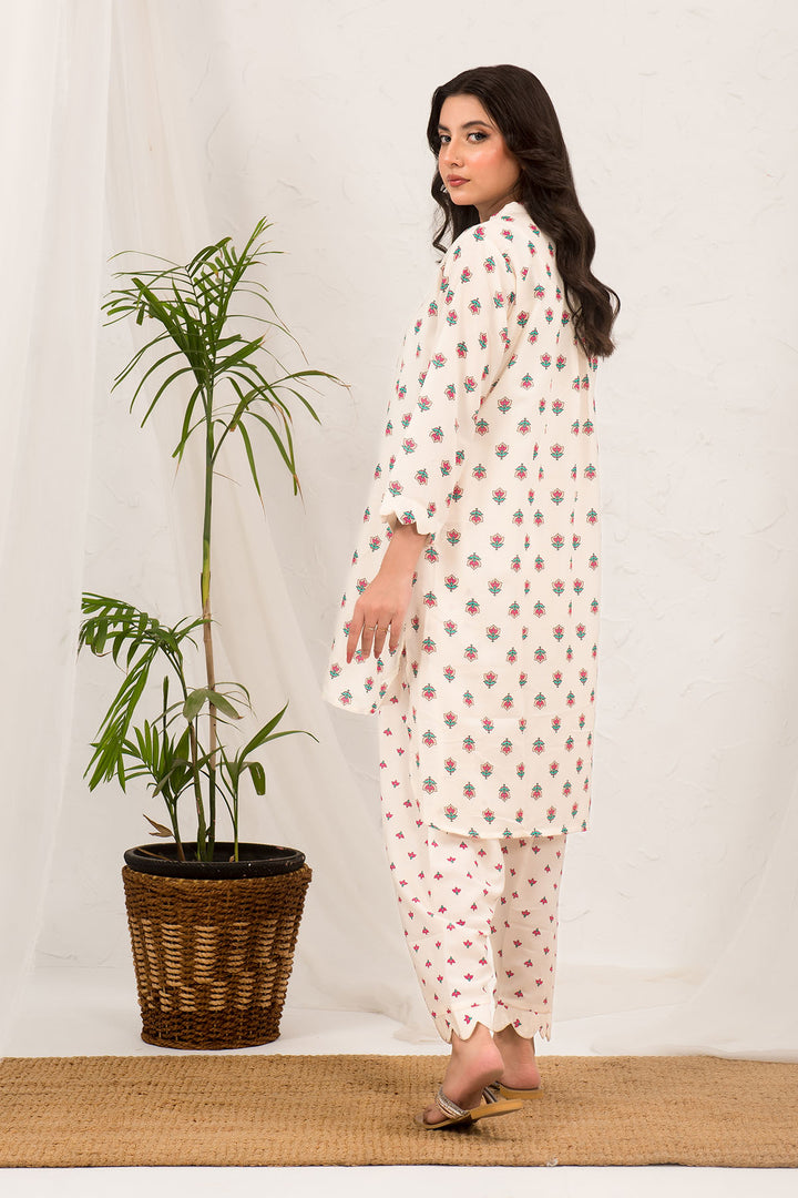 Swiss Lawn Digital Printed 2 Pc Suit - Wear Ochre