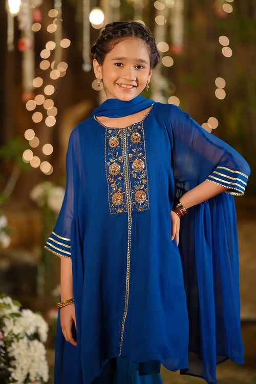 Best Chiffon Hand Adda Work 3 Pc Suit - Wear Ochre -